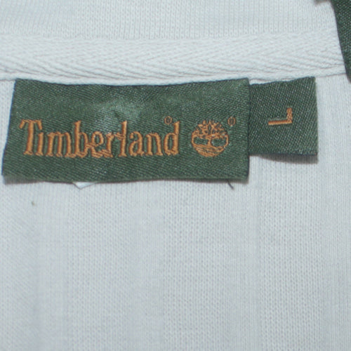 Timberland Men's White V-Neck Long Sleeve Pullover Sweatshirt L