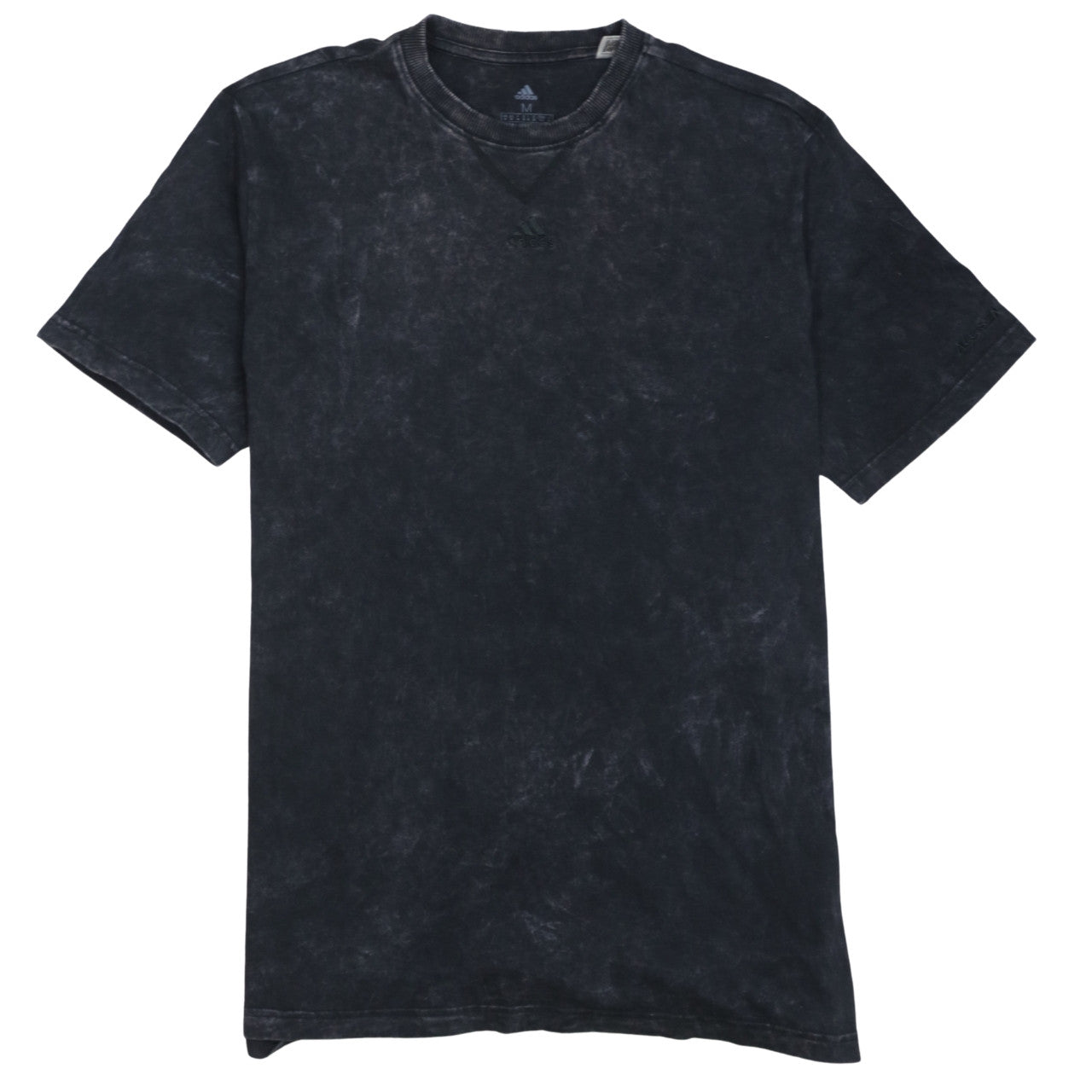 adidas Men's Black Acid Wash Crew Neck Short Sleeve Cotton T-Shirt M