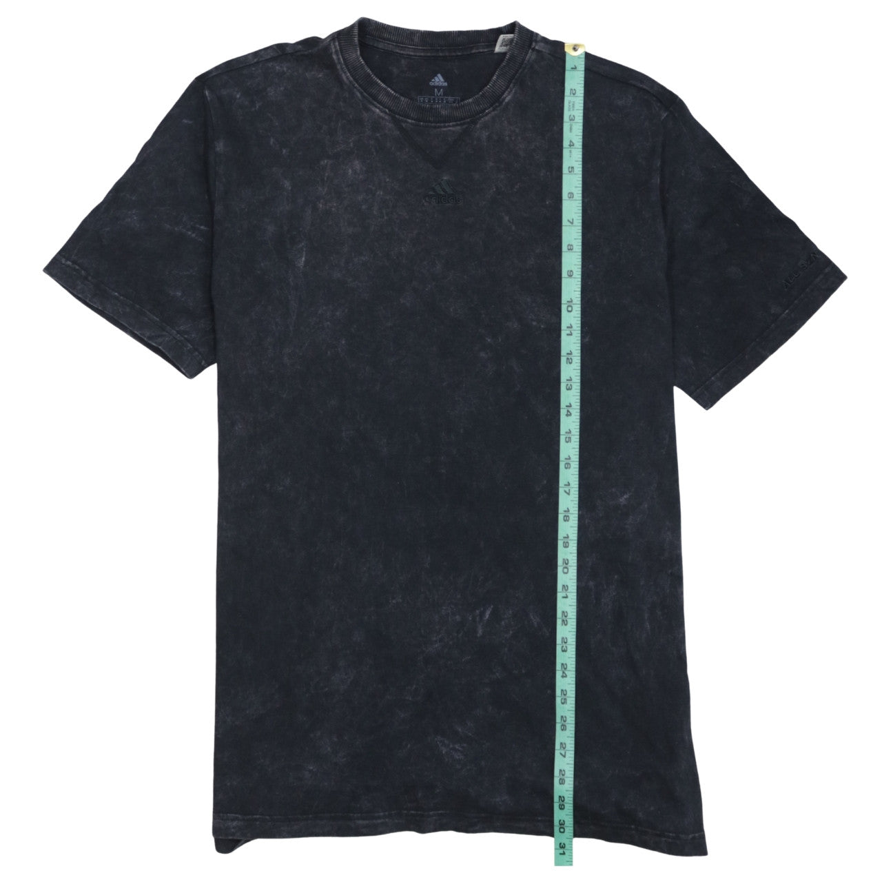 adidas Men's Black Acid Wash Crew Neck Short Sleeve Cotton T-Shirt M
