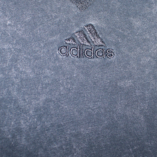 adidas Men's Black Acid Wash Crew Neck Short Sleeve Cotton T-Shirt M