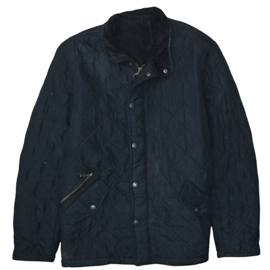 Barbour Men's Black Quilted Mid-Length Jacket L 42in Padded Outdoor