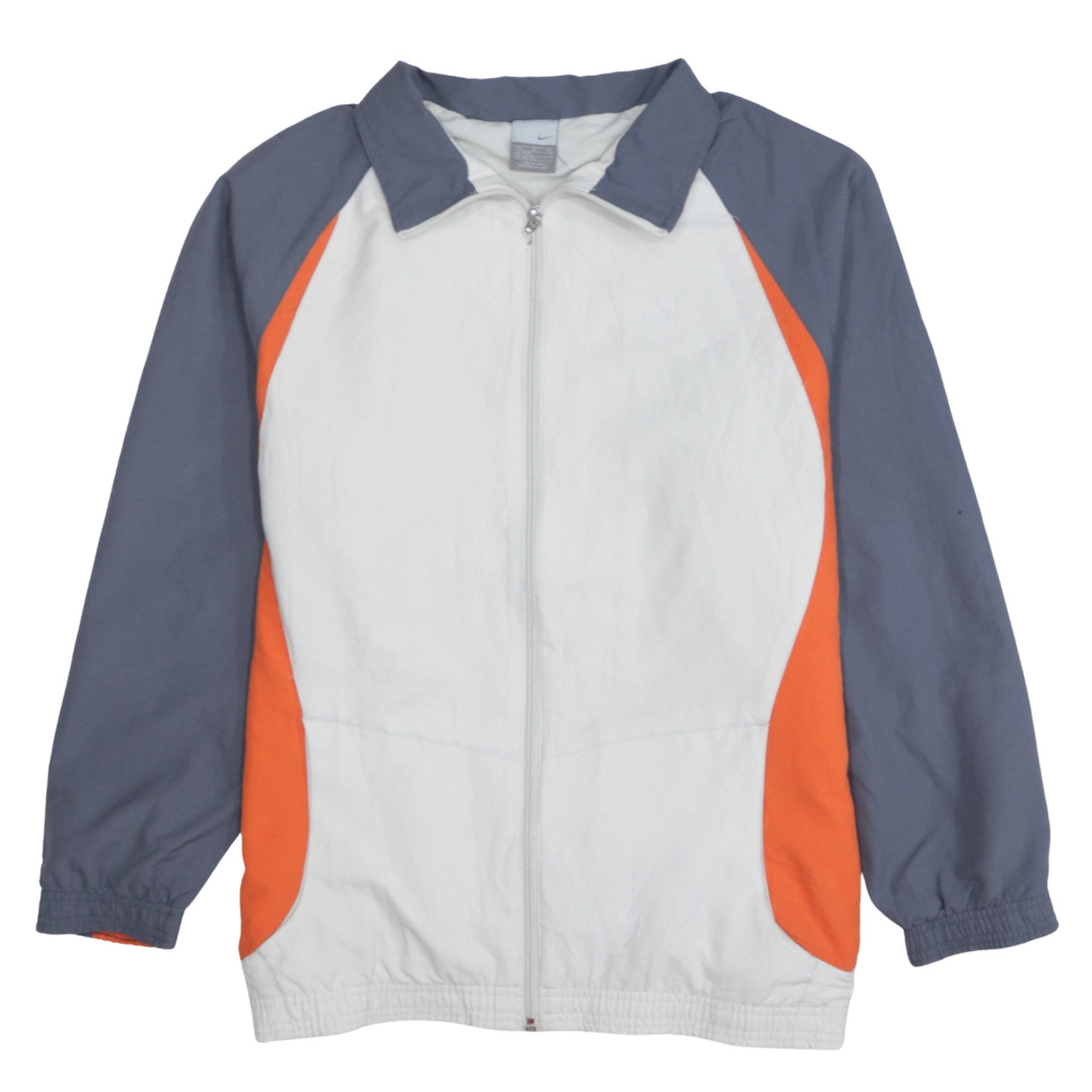 Nike Men’s White Orange Grey Windbreaker Jacket XL Retro Sportswear
