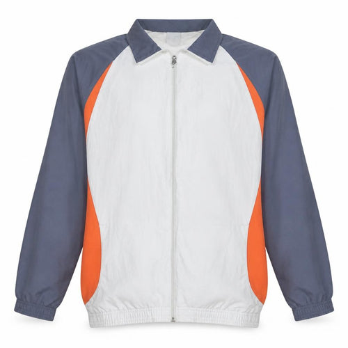 Nike Men’s White Orange Grey Windbreaker Jacket XL Retro Sportswear