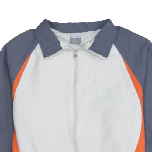Nike Men’s White Orange Grey Windbreaker Jacket XL Retro Sportswear