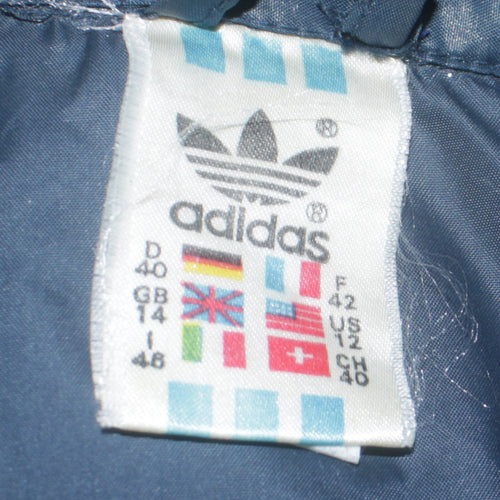 Adidas Men's Blue Windbreaker Hooded Sports Jacket Size L