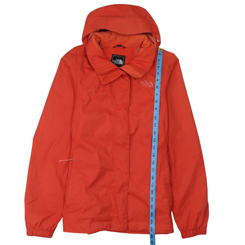 The North Face Womens Red Waterproof Hooded Rain Coat Size M