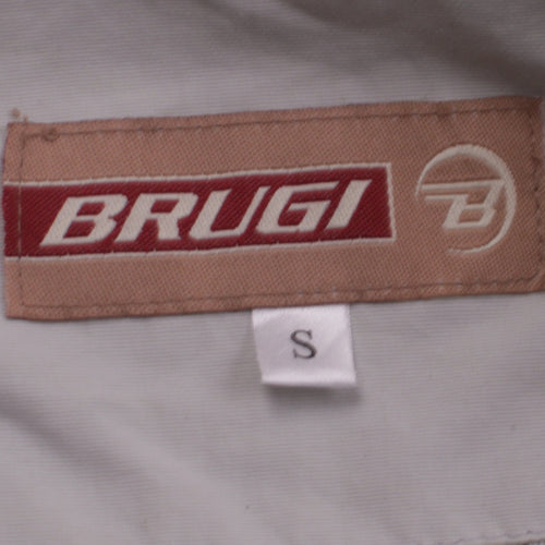 Brugi Boys Beige & Black Varsity Style Sweatshirt S Full Snap Jacket