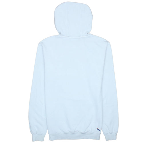 FILA Womens White Hoodie Small Pullover Logo Cotton Blend Casual