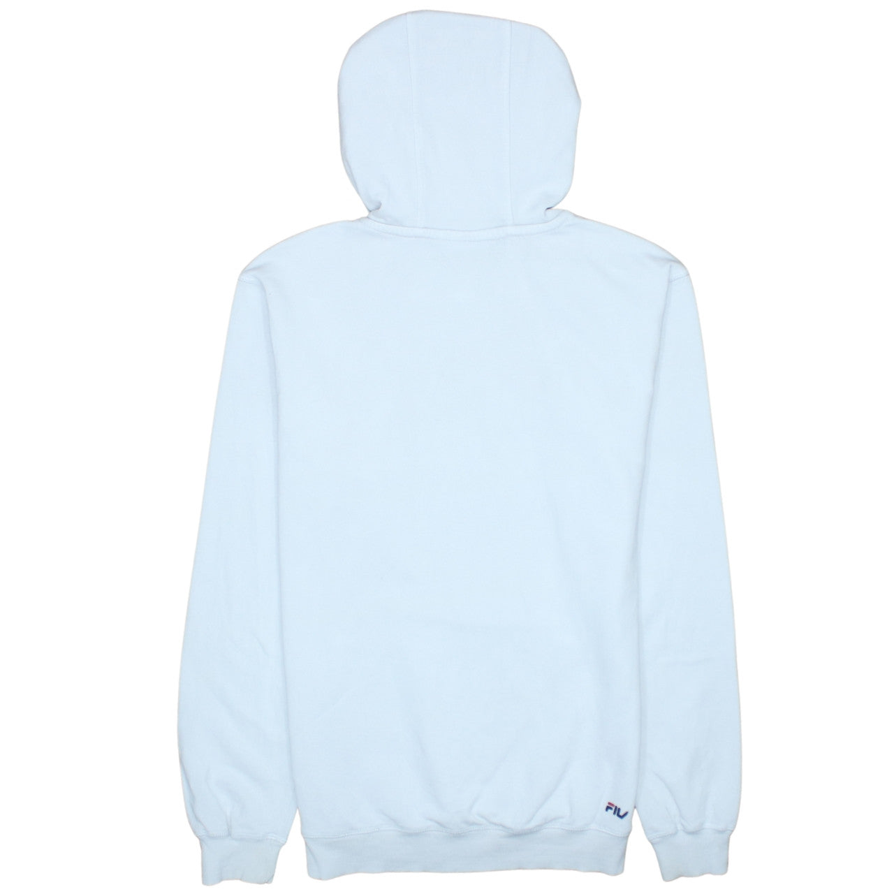 FILA Womens White Hoodie Small Pullover Logo Cotton Blend Casual