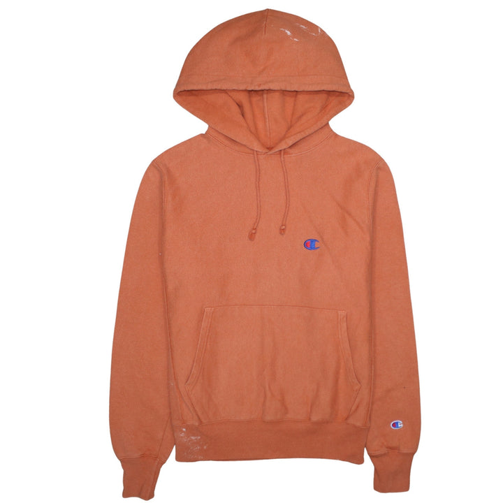Champion Men's Orange Small Reverse Weave Pullover Hoodie