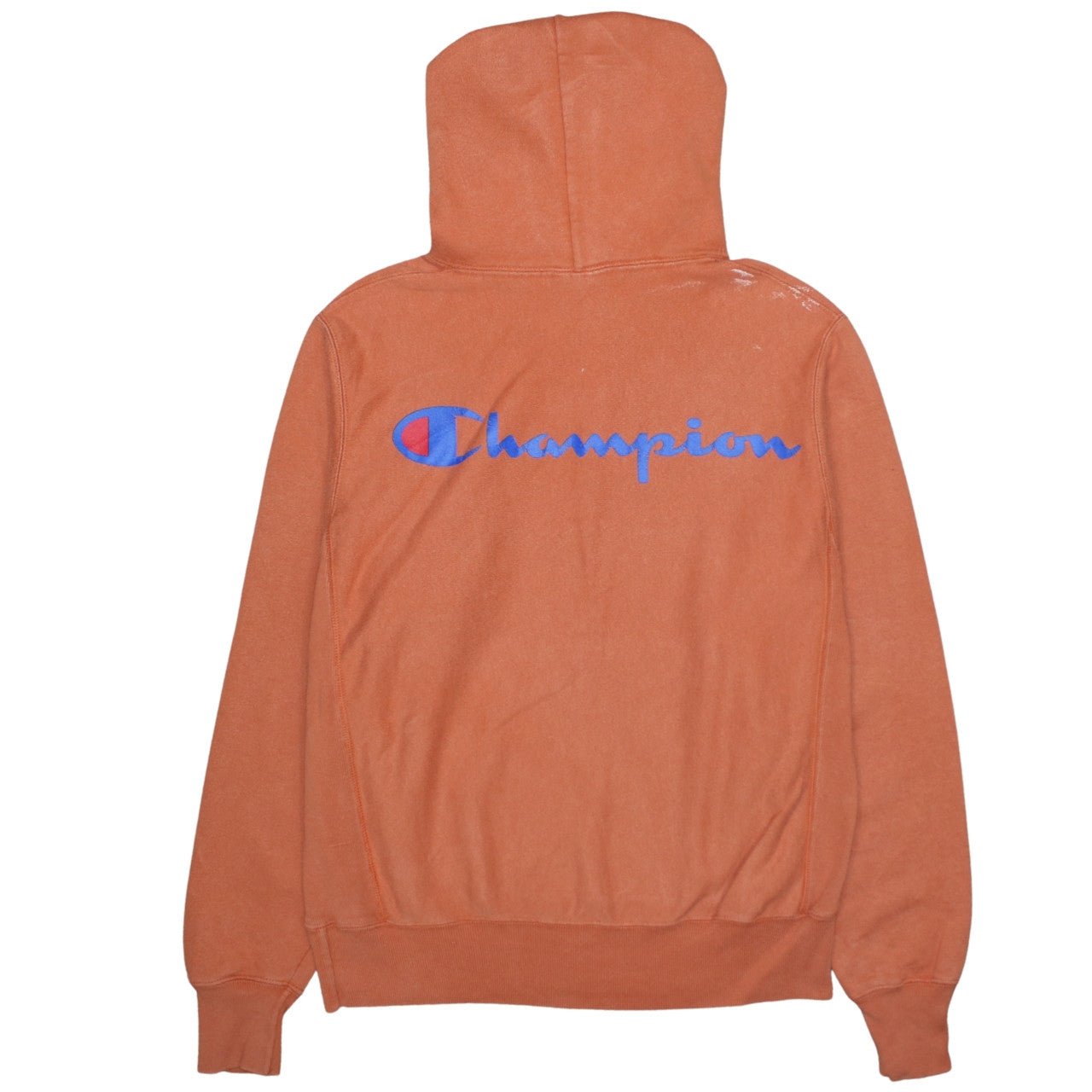 Champion Men's Orange Small Reverse Weave Pullover Hoodie