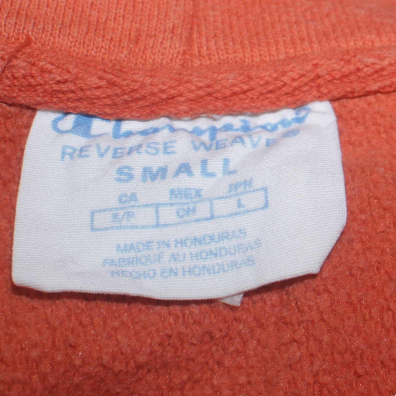 Champion Men's Orange Small Reverse Weave Pullover Hoodie