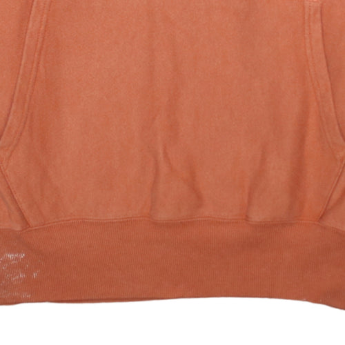 Champion Men's Orange Small Reverse Weave Pullover Hoodie