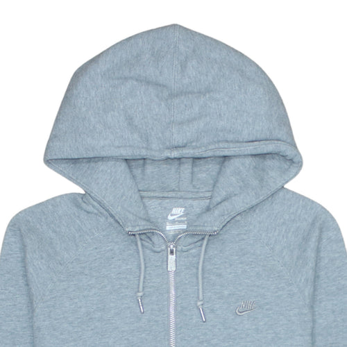Nike Men's Grey Full Zip Hoodie M Sportswear Cotton