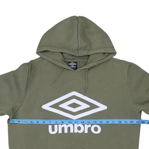 Umbro Men's Green Logo Pullover Hoodie Size M