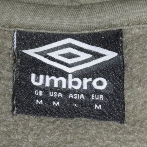 Umbro Men's Green Logo Pullover Hoodie Size M