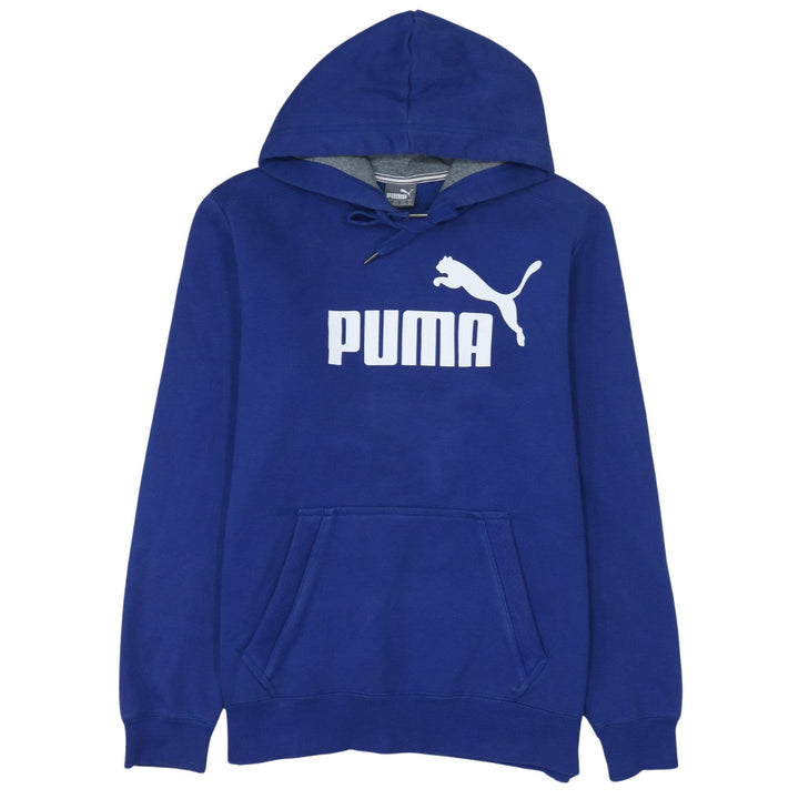 Puma Men’s Blue Pullover Hoodie M Regular Fit Sports Style