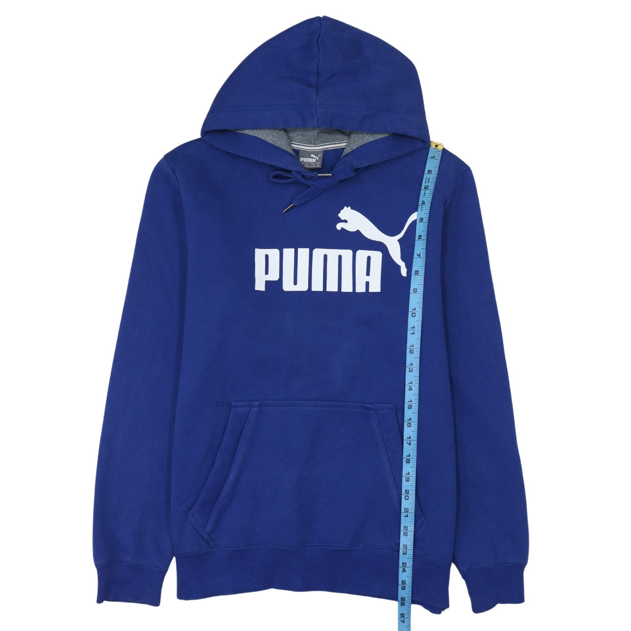 Puma Men’s Blue Pullover Hoodie M Regular Fit Sports Style