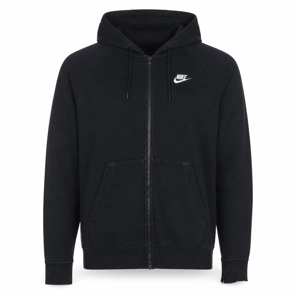 Nike Men's Black Full Zip Hoodie M Regular Fit Fleece