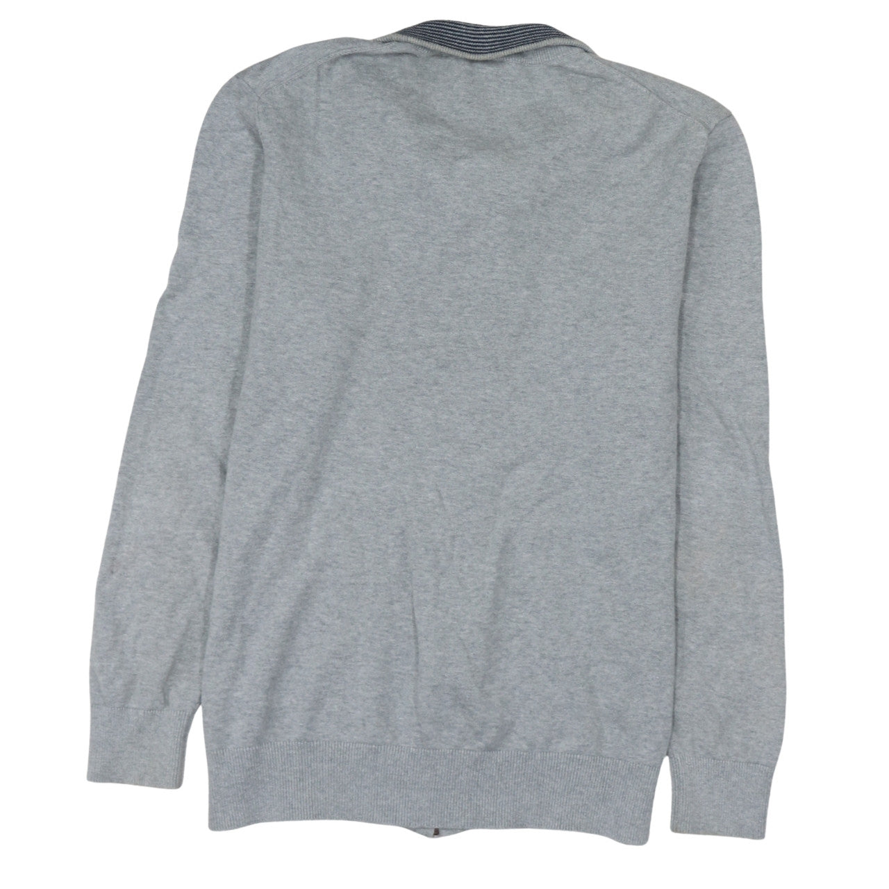 Timberland Men's Grey Full Zip Cotton Jumper Size L Regular Fit