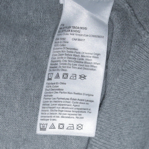 Timberland Men's Grey Full Zip Cotton Jumper Size L Regular Fit