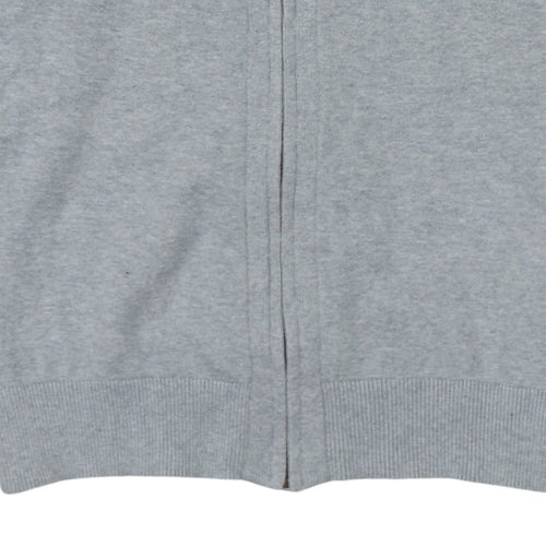 Timberland Men's Grey Full Zip Cotton Jumper Size L Regular Fit