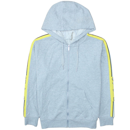 Calvin Klein Men’s Grey Full Zip Hoodie Size M Lightweight Logo Trim
