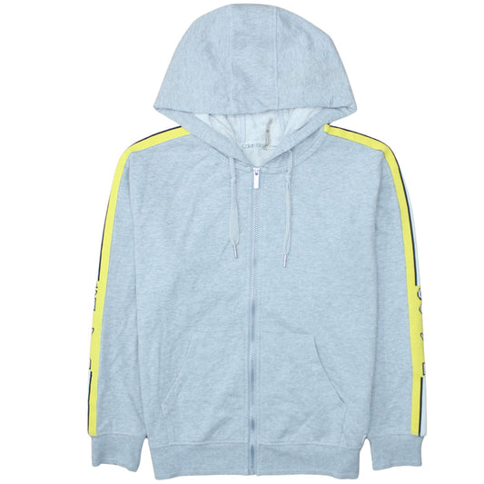 Calvin Klein Men’s Grey Full Zip Hoodie Size M Lightweight Logo Trim