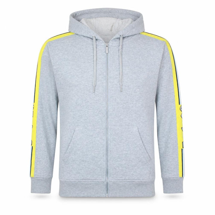 Calvin Klein Men’s Grey Full Zip Hoodie Size M Lightweight Logo Trim