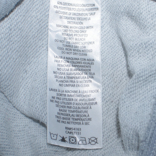 Calvin Klein Men’s Grey Full Zip Hoodie Size M Lightweight Logo Trim