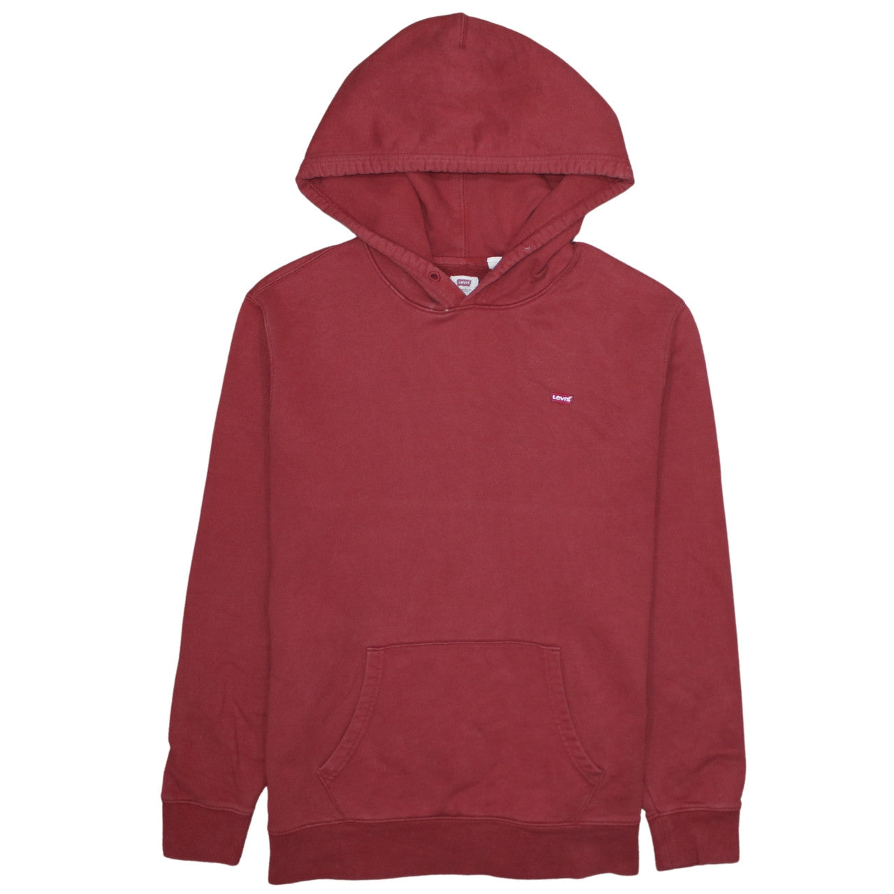 Levi's Men's Red Pullover Hoodie Size L Regular Fit Sweatshirt