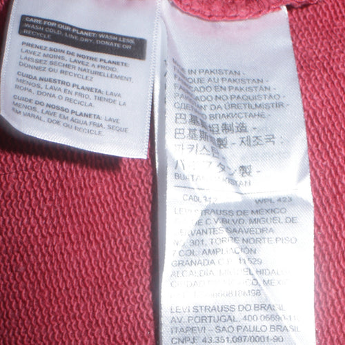 Levi's Men's Red Pullover Hoodie Size L Regular Fit Sweatshirt