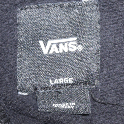 Vans Men's Black Pullover Hoodie Large Skate Style Graphic Sweatshirt