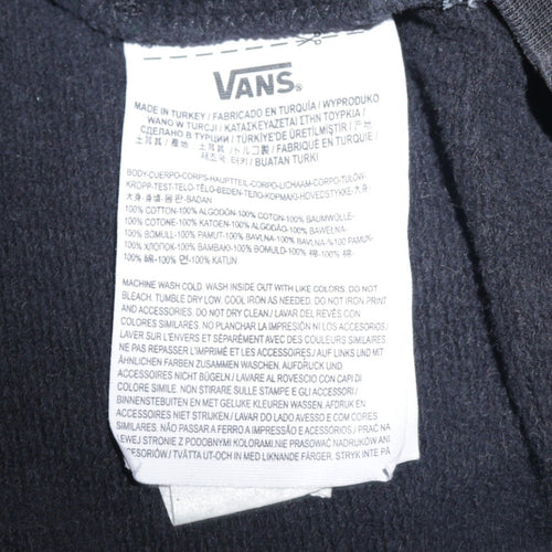 Vans Men's Black Pullover Hoodie Large Skate Style Graphic Sweatshirt