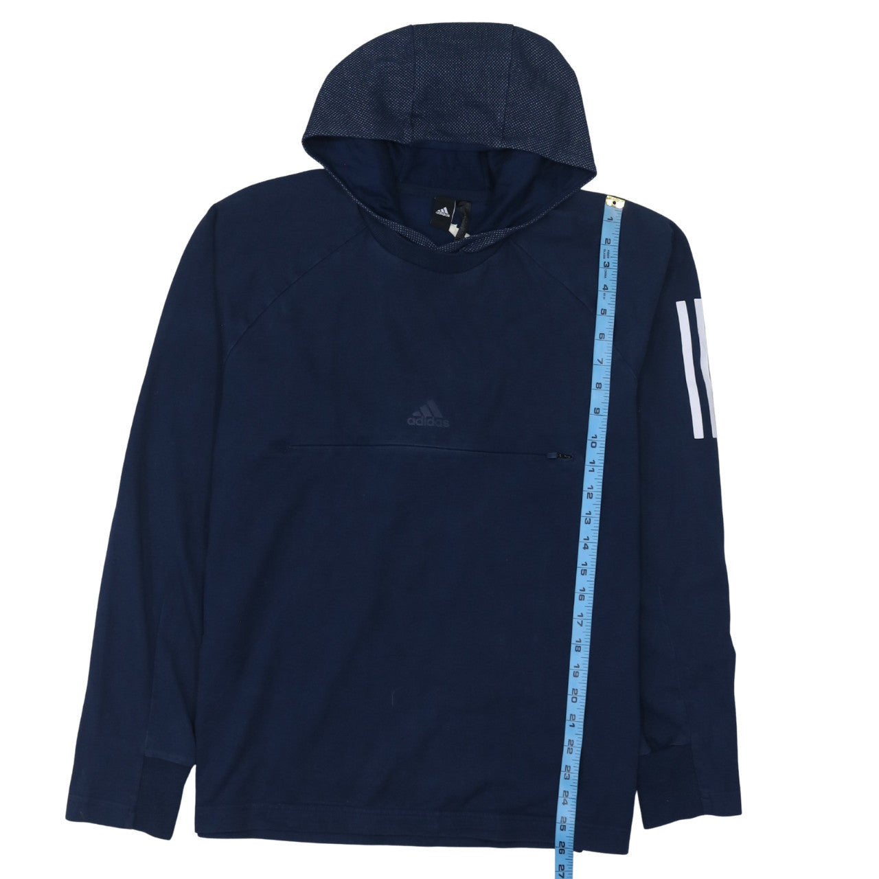 Adidas Men's Navy Blue Long Sleeve Pullover Hoodie Size L
