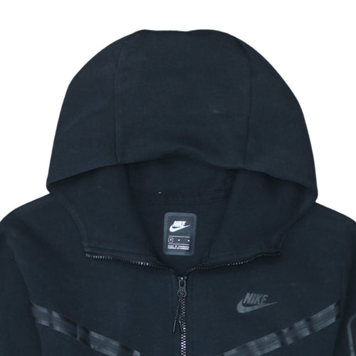 Nike Men's Black Full Zip Hoodie Medium Regular Fit Fleece