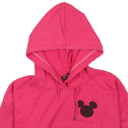 Disney Mickey Mouse Women's Pink Pullover Hoodie Size S