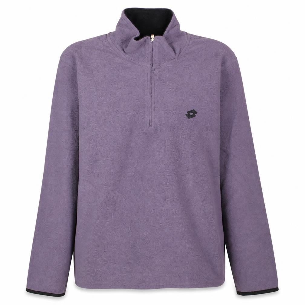 Front view of Lotto Women Purple Fleece 1/4 Zip Pullover Sweatshirt, size L