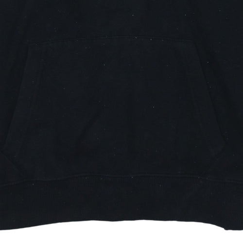 Tommy Jeans Mens Black Pullover Hoodie S Embroidered Logo