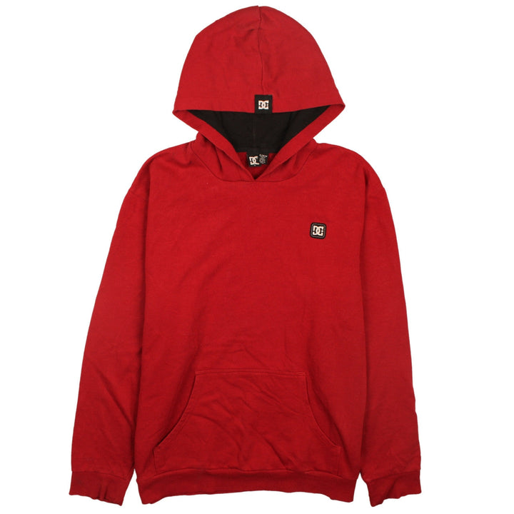 DC Mens Red Pullover Hoodie XL Fleece Streetwear Skate Style