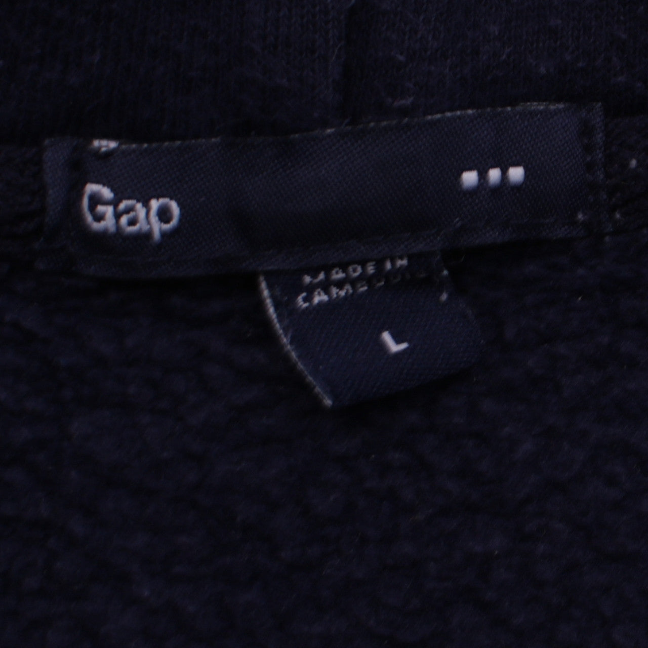 GAP Women Navy Blue Full Zip Hoodie L Fleece Logo Casual