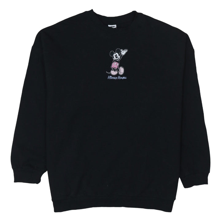 Disney Mickey Mouse Black Sweatshirt Women 16-18 George Relaxed Fit