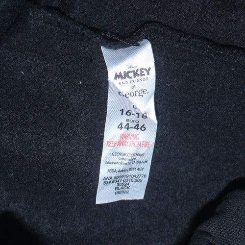 Disney Mickey Mouse Black Sweatshirt Women 16-18 George Relaxed Fit