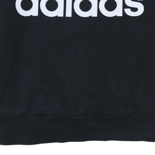 Adidas Womens Black Small Crew Neck Pullover Sweatshirt