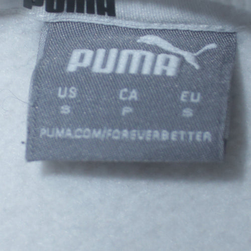 Puma Women's White Small Logo Crew Neck Pullover Sweatshirt