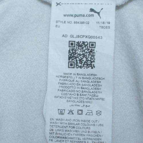 Puma Women's White Small Logo Crew Neck Pullover Sweatshirt