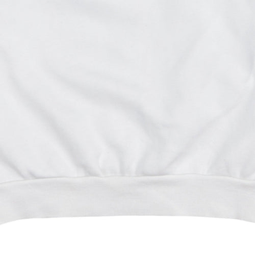 Puma Women's White Small Logo Crew Neck Pullover Sweatshirt