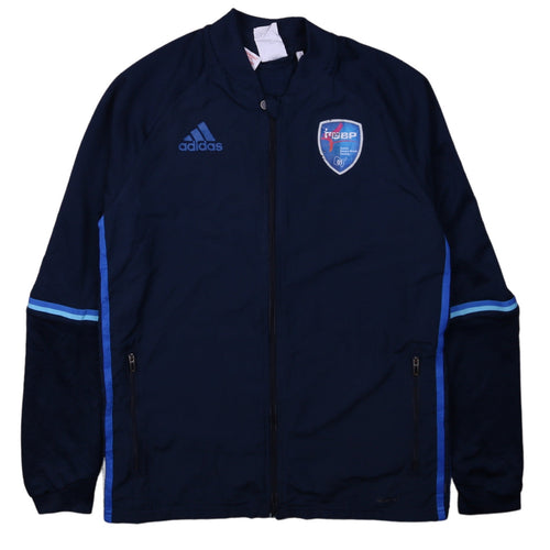 Adidas Boys Blue Full Zip Hoodie Sweatshirt 13-14 Years Football ClimaCool