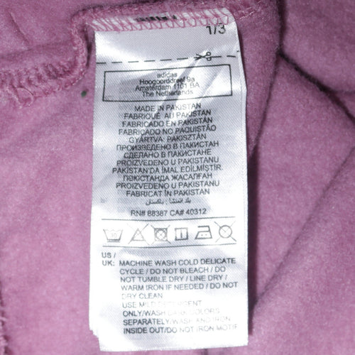 Adidas Women's Purple Sweatpants Small Regular Fit Fleece Joggers
