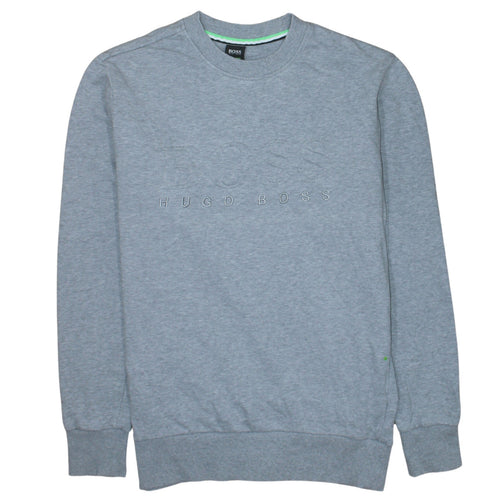 Hugo Boss Men's Grey Logo Crew Neck Sweatshirt Size L